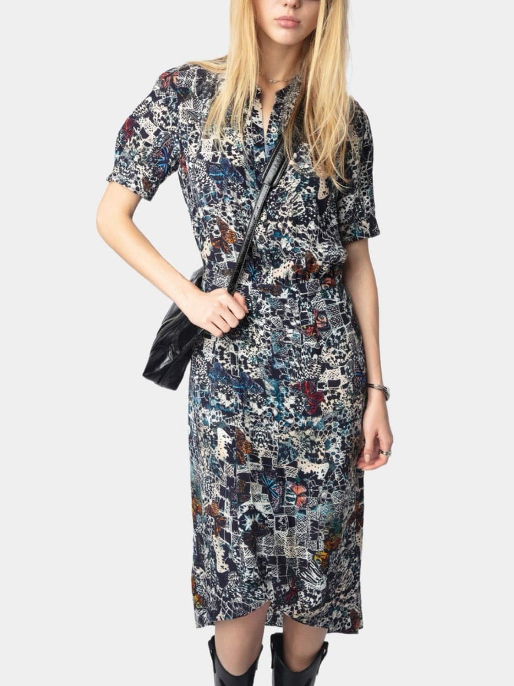 Zadig & Voltaire Rimaz dress in Soft Butterflies print size 36 / small NWT